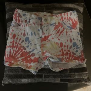 Tie dyed shorts